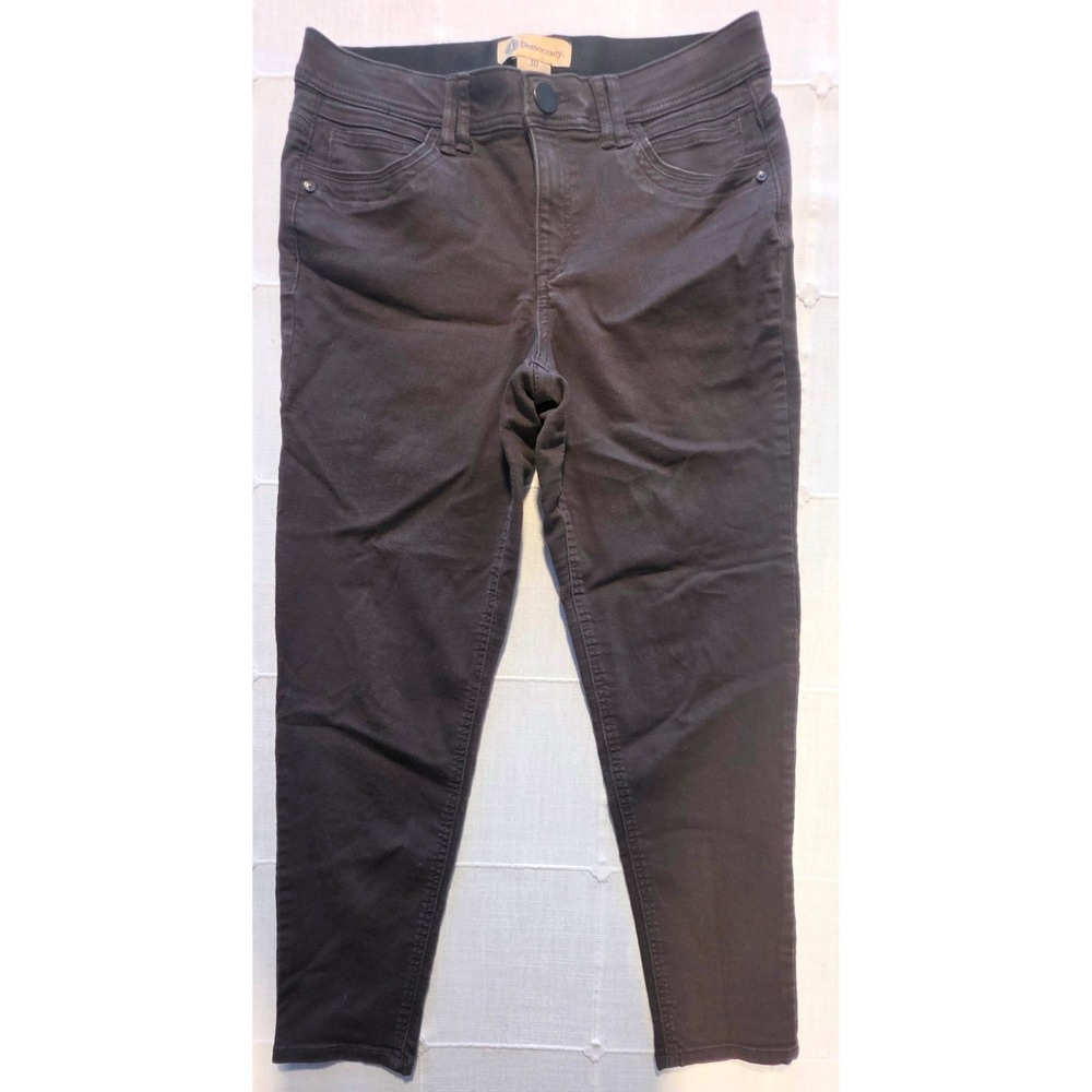 Democracy Ab Solution Technology Slim Ankle Pants Dark Brown Size 10